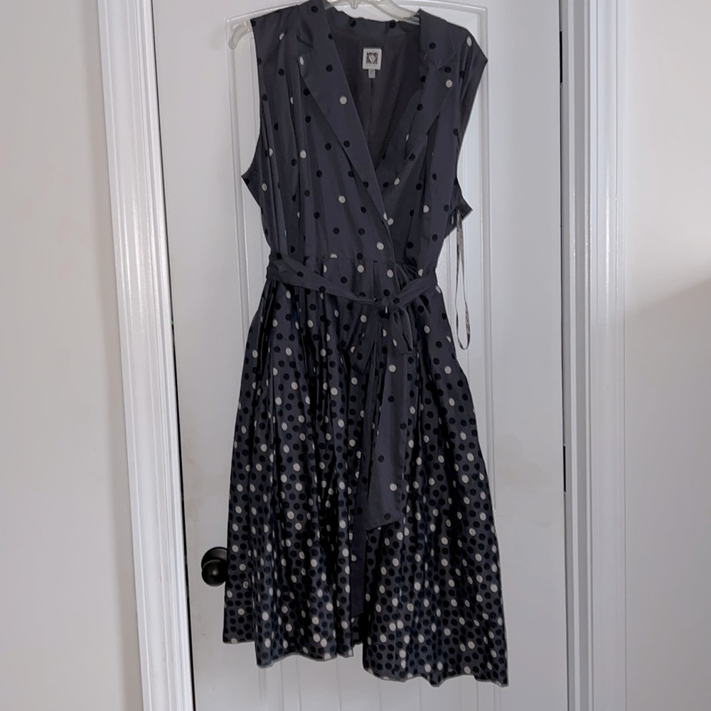 Grey polka dot dress Anne Klein Size 20W
